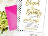 Bridal Shower Invitation Fonts Brunch and Bubbly Bridal Shower Invitation Script