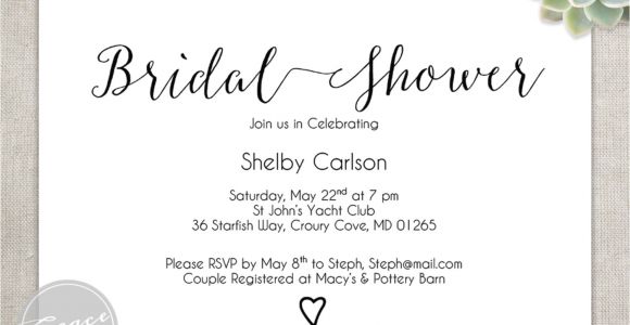 Bridal Shower Invitation Fonts Printable Bridal Shower Invitation Instant by Gracedesignsdiy