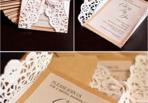 Bridal Shower Invitation Ideas Homemade Diy Lace Invitations Wedding Diy Pinterest