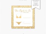 Bridal Shower Invitation Inserts Bridal Lingerie Size Insert Card Printed