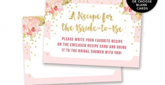 Bridal Shower Invitation Inserts Bridal Shower Insert Card Custom Invitation Enclosure