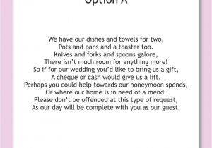 Bridal Shower Invitation Wording Monetary Gifts Wording for Wedding Invitations asking for Money Google