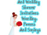 Bridal Shower Invitation Wording Poem Bridal Shower and Wedding Shower Invitations Wording