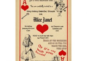 Bridal Shower Invitations Alice In Wonderland theme Alice In Wonderland Bridal Shower Invitation