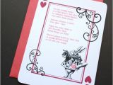 Bridal Shower Invitations Alice In Wonderland theme Alice In Wonderland Invitation Rabbit Red and Black