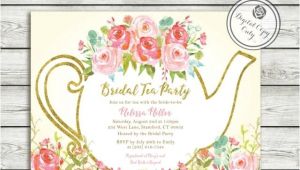Bridal Shower Invitations Garden Party theme Garden Tea Party Bridal Shower Invitation High Tea