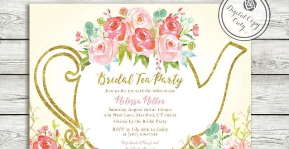 Bridal Shower Invitations Garden Party theme Garden Tea Party Bridal Shower Invitation High Tea