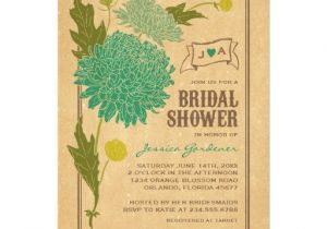 Bridal Shower Invitations Garden Party theme Vintage Floral Garden Party Bridal Shower Invite