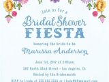 Bridal Shower Invitations In Spanish Mexican Fiesta theme Spring Summer Floral Bridal Shower