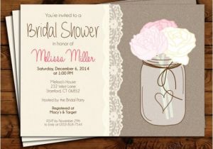 Bridal Shower Invitations Mason Jar theme Bridal Shower Invitation Wedding Shower Invite Bridal