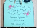 Bridal Shower Invitations Mason Jar theme Mason Jar Invitations and Chalkboard Tags for Weddings or