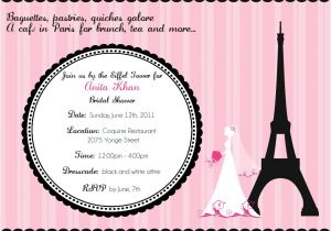 Bridal Shower Invitations Paris theme Cafe In Paris Bridal Shower Invitation Digital File