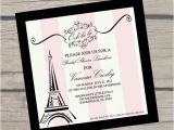 Bridal Shower Invitations Paris theme Items Similar to Paris themed Bridal Shower Invitations On