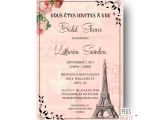 Bridal Shower Invitations Paris theme Paris Bridal Shower Invitation Printable Paris themed