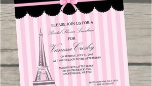Bridal Shower Invitations Paris theme Paris themed Bridal Shower Invitations