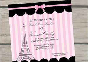 Bridal Shower Invitations Paris theme Paris themed Bridal Shower Invitations