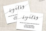 Bridal Shower Invitations Registry Information Printable Wedding Registry Card Wedding Info Card Template