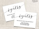 Bridal Shower Invitations Registry Information Printable Wedding Registry Card Wedding Info Card Template