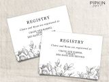 Bridal Shower Invitations Registry Information Wedding Registry Card Wedding Info Card Download Registry