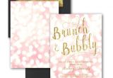 Bridal Shower Invitations toronto Brunch and Bubbly Invitation Bokeh Pink Blush