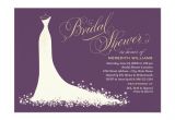 Bridal Shower Invitations Vistaprint Invitations Bridal Rectangle Landscape Purple White Dress