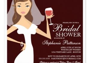 Bridal Shower Invitations Wine theme Modern Bride Wine theme Bridal Shower Invitation 5 25