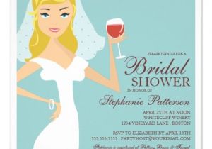 Bridal Shower Invitations Wine theme Modern Bride Wine theme Bridal Shower Invitation