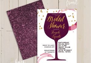Bridal Shower Invitations Wine theme Wine themed Bridal Shower Invitation Wine themed Invitation