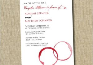 Bridal Shower Invitations Wine theme Wording Wine theme Bridal Shower Invitation by Brownpaperstudios