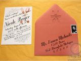 Bridal Shower Invitations with Envelopes Paisley Quill Cooking theme Bridal Shower