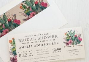 Bridal Shower Invitations with Matching Envelopes Desert Blooms Bridal Shower Invitations