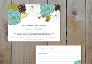 Bridal Shower Invitations with Matching Recipe Cards Kitchen & Dining