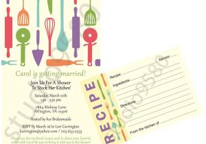 Bridal Shower Invitations with Matching Recipe Cards Printable ‘stock the Kitchen’ Bridal Shower Invitations