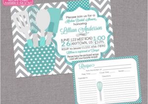 Bridal Shower Invitations with Recipe Cards Stock the Kitchen Bridal Shower Invitation with Recipe