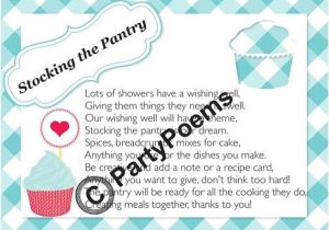 Bridal Shower Invite Poems Printed Stock the Pantry theme Bridal Shower Poem by