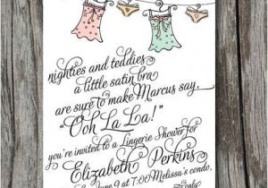Bridal Shower Poems for Invitations Lingerie Bridal Shower Invitation
