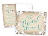 Bridal Shower Postcard Invitations Country Charm Bridal Shower Postcard
