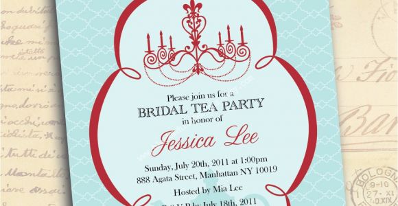 Bridal Shower Tea Party Invitation Wording Bridal Shower Invitations Tea Party Bridal Shower