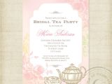 Bridal Shower Tea Party Invitation Wording Shabby Chic Bridal Tea Party Printable Invitation