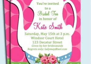 Bridal Tea Party Invitations Free Tea Party Invitation Printable or Printed with Free Shipping