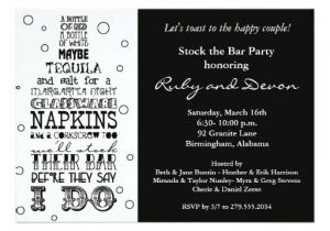 Bring A Bottle Party Invitation Stock the Bar Bottle Rhyme Party Invitation Black Card