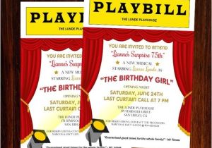 Broadway themed Party Invitations Broadway Invitation Broadway Birthday Invitation Broadway