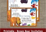 Brown Bear Brown Bear Birthday Party Invitations Brown Bear Brown Bear What Do You See Party Invitation