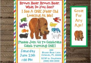 Brown Bear Brown Bear Birthday Party Invitations Brown Bear Invite Brown Bear Invitation Brown Bear by