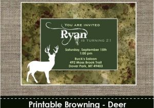 Browning Wedding Invitations Browning Camo Deer Invitation Diy Printable by Sparklingstudio