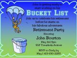 Bucket List Party Invitations Items Similar to Retirement Party Invitations Bucket List