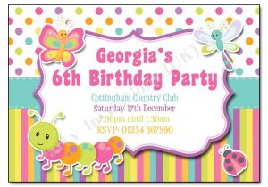 Bug Party Invitation Template Bugs & butterfly Children S Party Invitation