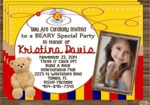 Build A Bear Party Invitations Printable Build A Bear Invitation Invite Bear Party Build A Bear Party