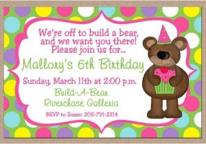 Build A Bear Party Invitations Printable Free Printable Build A Bear Birthday Invitations Drevio