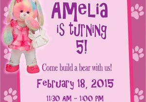 Build A Bear Party Invitations Printable Personalized Customized Build A Bear Birthday Invitation